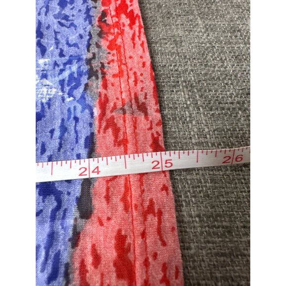 Prairie Rose Womens Large Red White & Blue Stars Stripes Studded Sheer Shirt - Picture 6 of 6